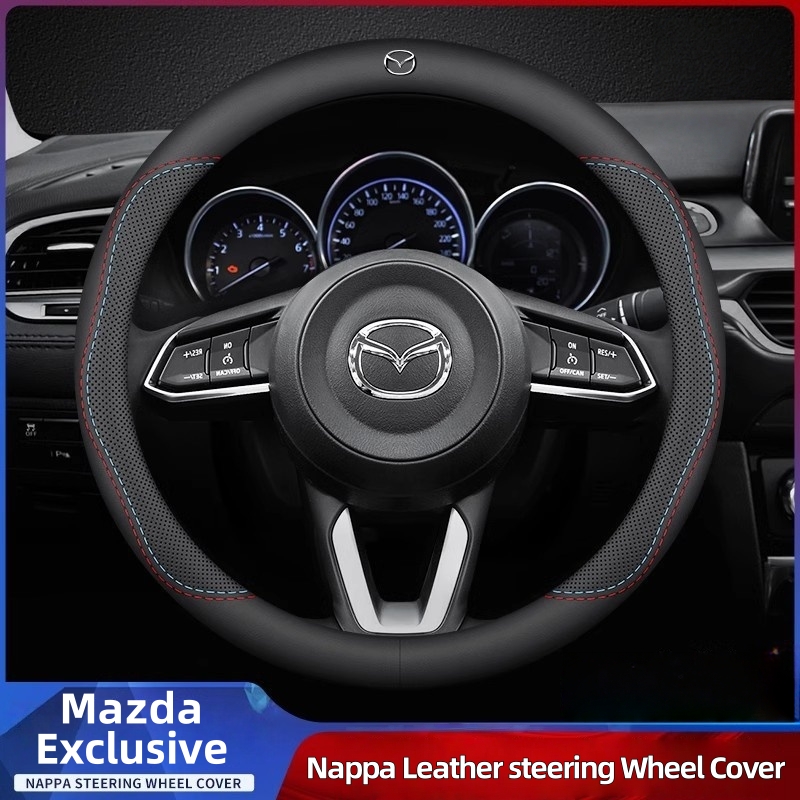 Car Steering Wheel Cover Anti Slip Breathable - Coprivolante per auto in pelle traspirante