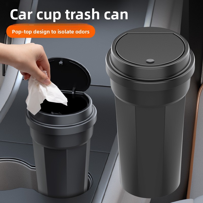 Waterproof Car Trash Can With Lid - Cestino per Auto Impermeabile a Forma