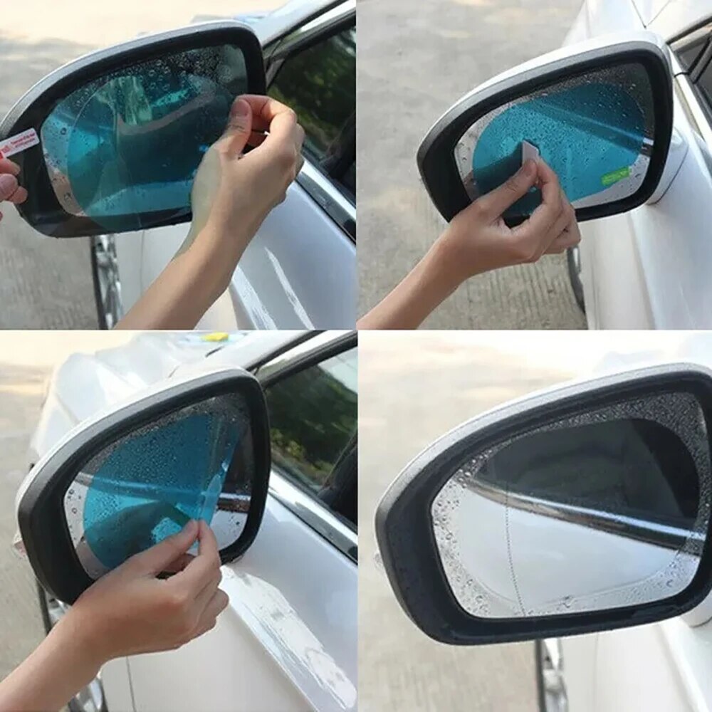 Anti Glare Car Rearview Mirror Film - 2 Pezzi Pellicola Universale Antiappannamento, Antiriflesso