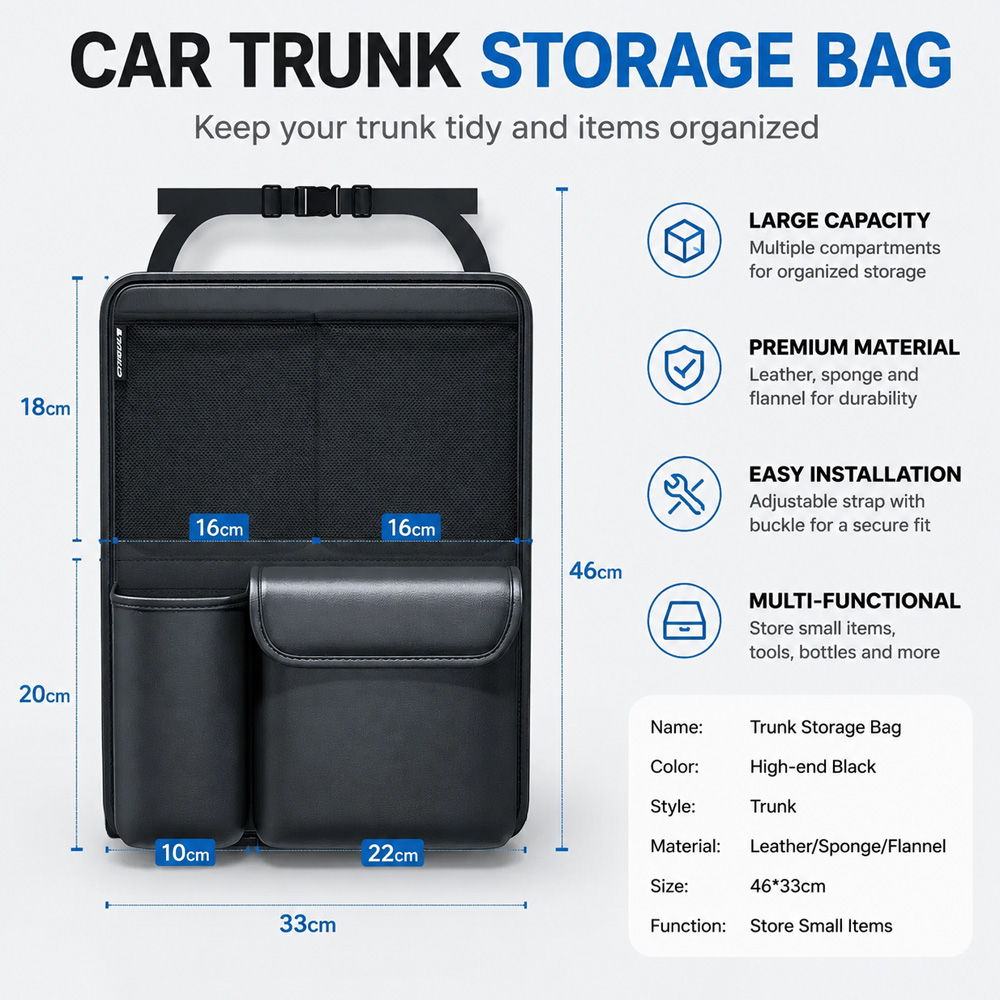 Borsa organizer pieghevole per - Car Trunk Organizer Foldable Storage Box recensione e prezzo