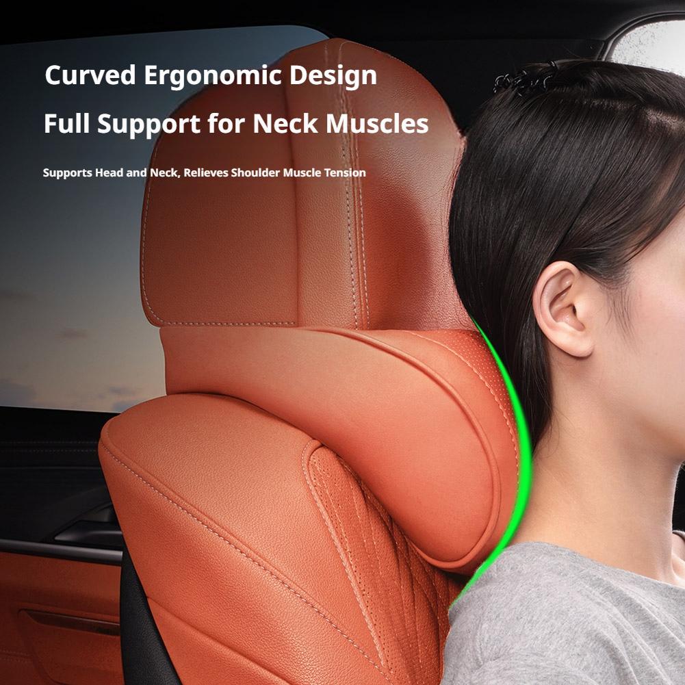 Cuscino poggiatesta in pelle d - Memory Foam Car Neck Pillow Lumbar Support recensione e prezzo